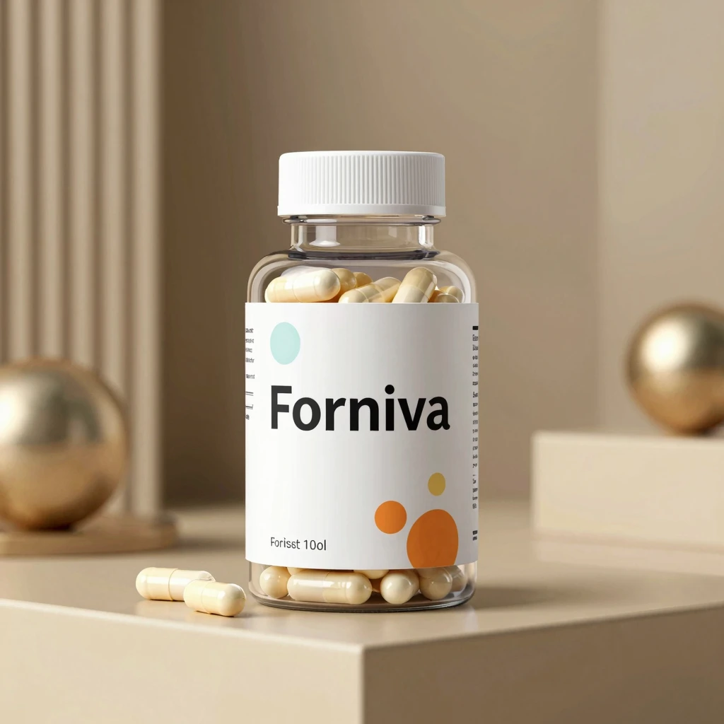 Forniva supplement bottle and capsules